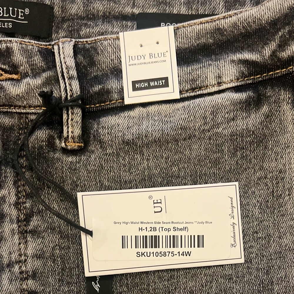 NWT Judy Blue High Waist Western Side Seam & Coin Pocket Bootcut Denim Jeans - Picture 16 of 16